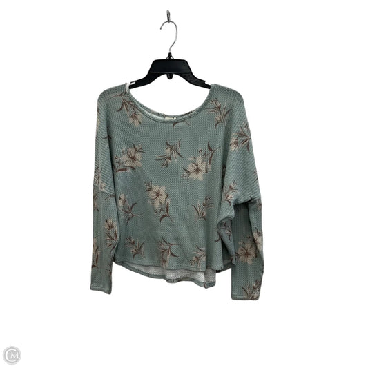 Top Long Sleeve By Paper Crane In Floral Print, Size: L