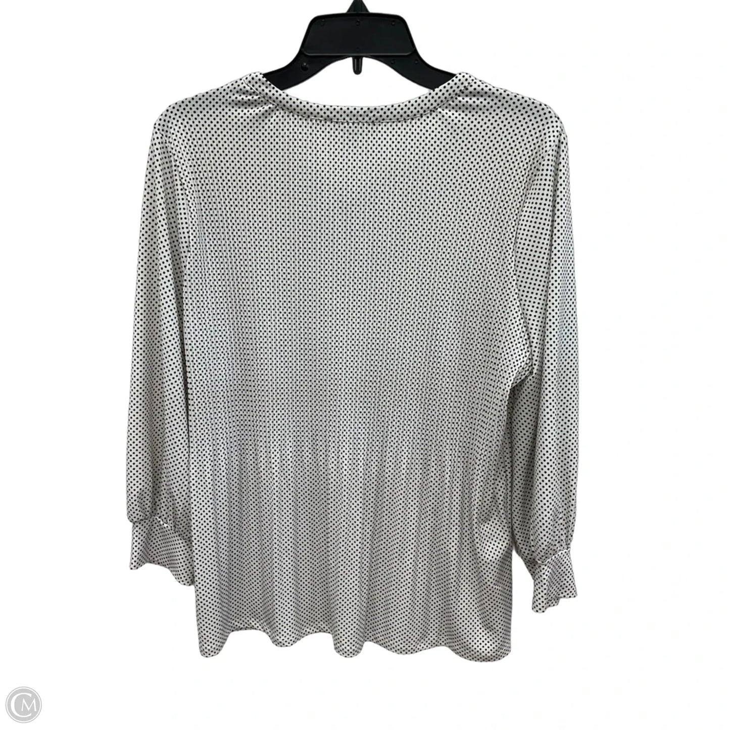 Top Long Sleeve By Adrianna Papell In Polkadot Pattern, Size: M