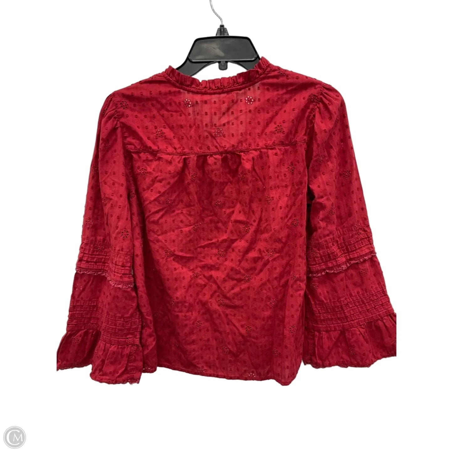 Top Long Sleeve By Loft In Red, Size: S