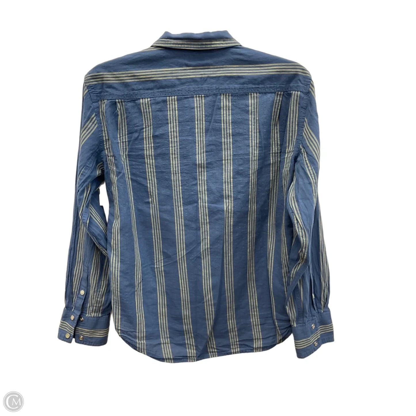 Blouse Long Sleeve By J. Crew In Striped Pattern, Size: Xs