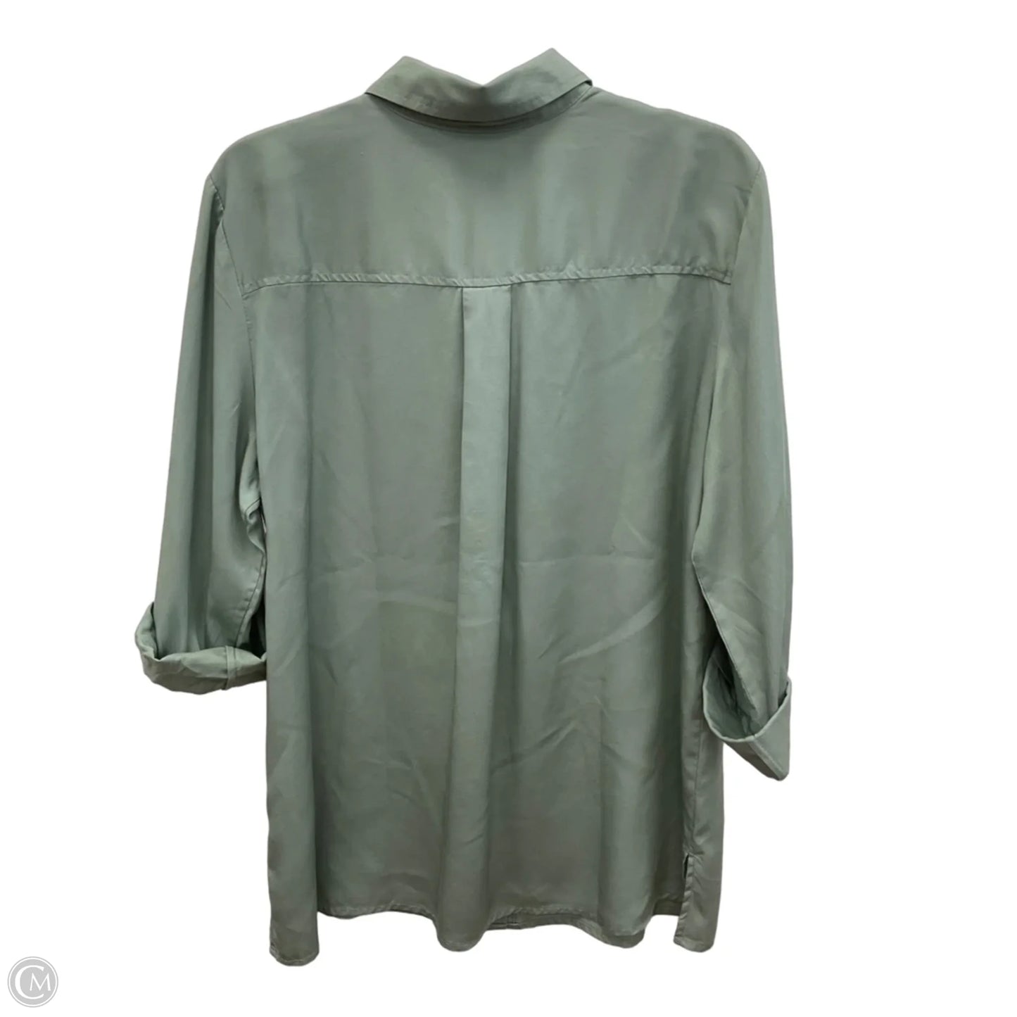 Blouse 3/4 Sleeve By Charter Club In Green, Size: L