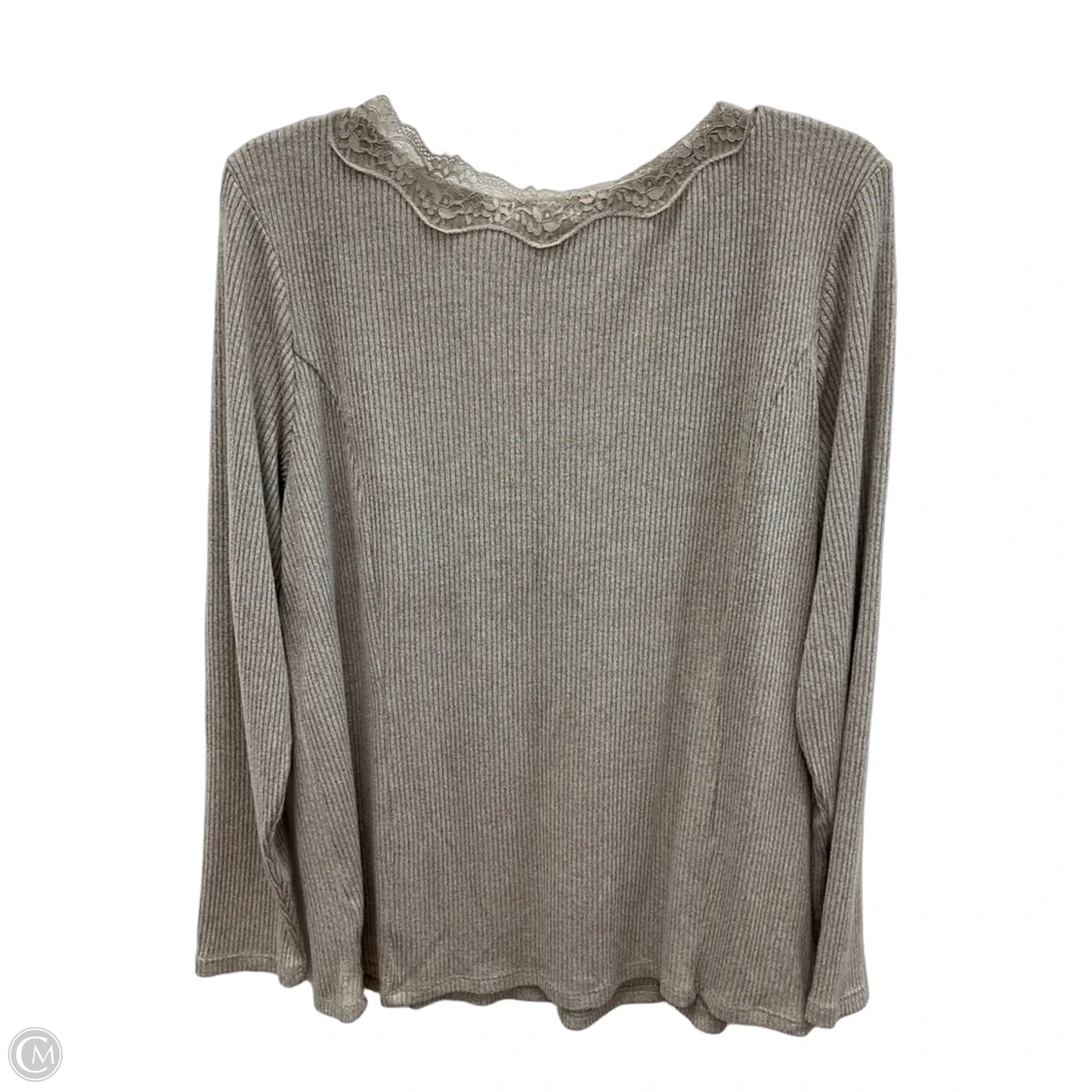 Top Long Sleeve By Maurices In Tan, Size: Xxl