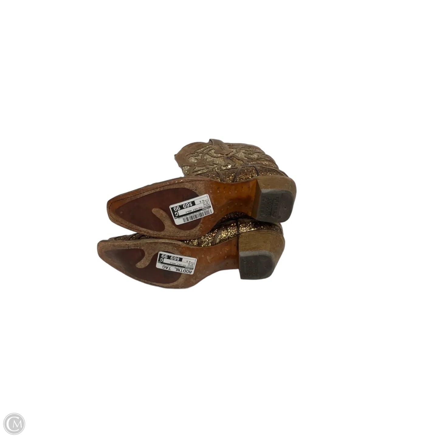 Boots Mid-calf Heels By Corral In Brown, Size: 9.5