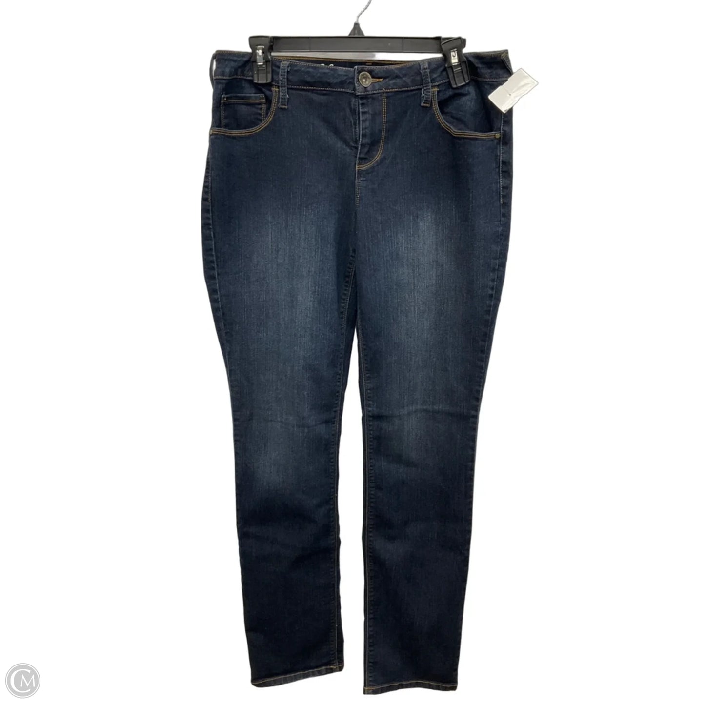 Jeans Straight By Natural Reflections In Blue Denim, Size: 10l
