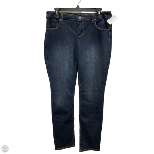 Jeans Straight By Natural Reflections In Blue Denim, Size: 10l