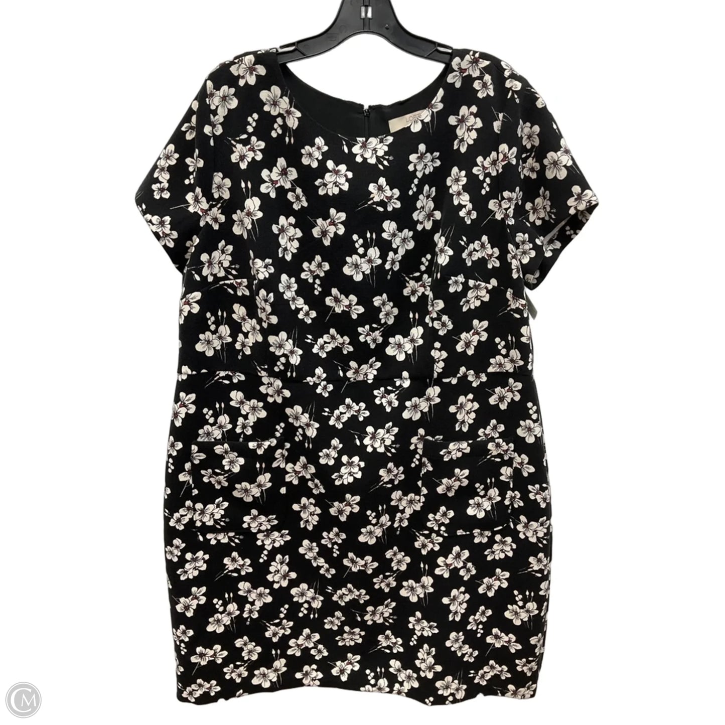Dress Casual Midi By Loft In Floral Print, Size: 18