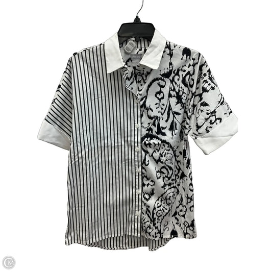 Blouse Short Sleeve By Chicos In White, Size: S