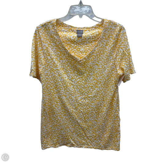 Top Short Sleeve By Chicos In Polkadot Pattern, Size: M