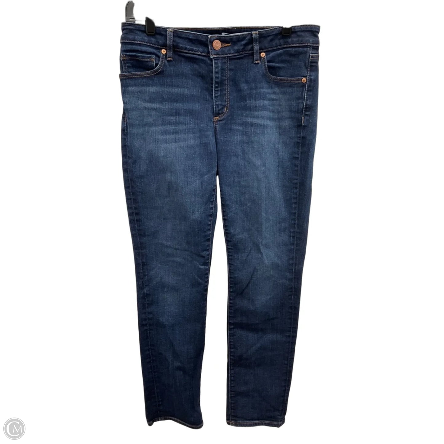 Jeans Straight By Loft In Blue Denim, Size: 8