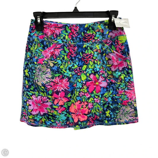 Skort Designer By Lilly Pulitzer In Floral Print, Size: Xs
