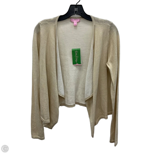Cardigan Designer By Lilly Pulitzer In Gold, Size: M