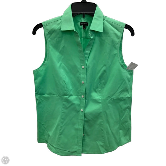 Blouse Sleeveless By Talbots In Green, Size: 6