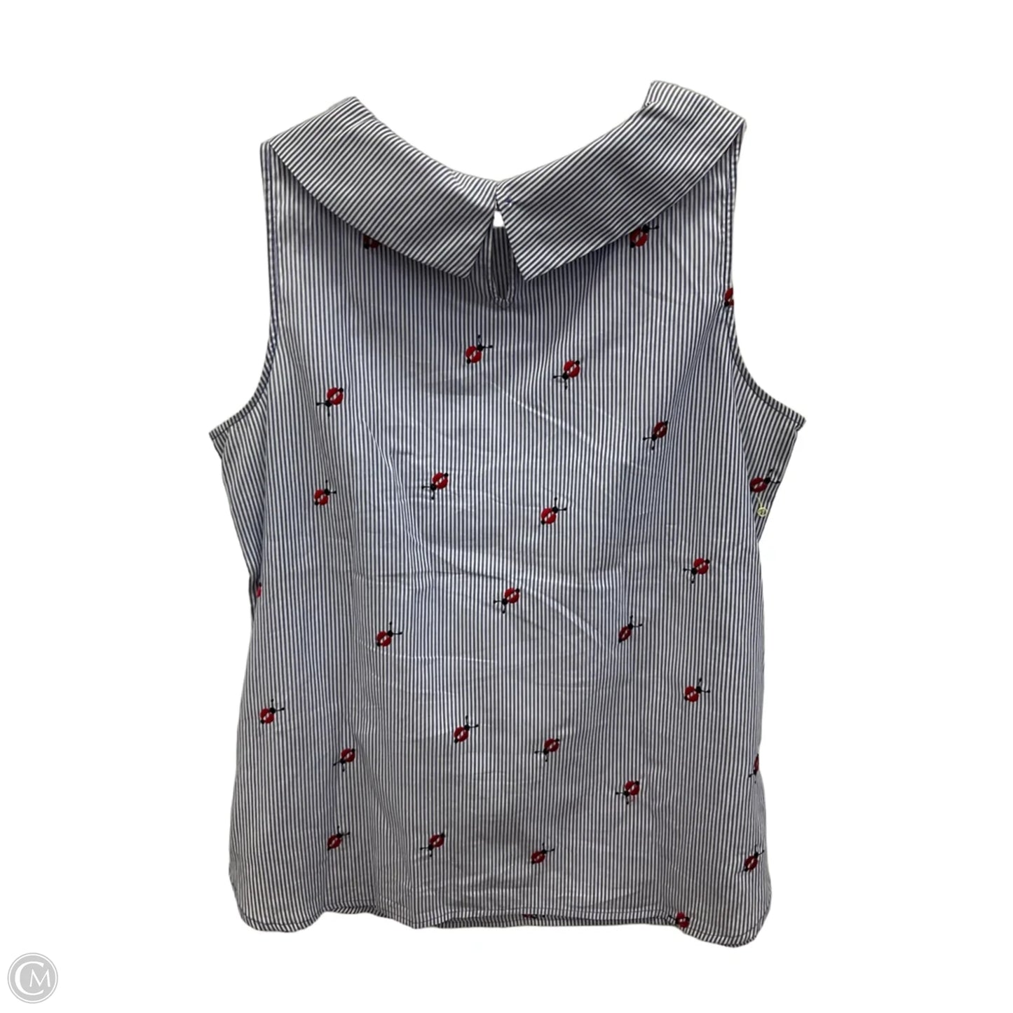 Top Sleeveless By Talbots In Striped Pattern, Size: Mp