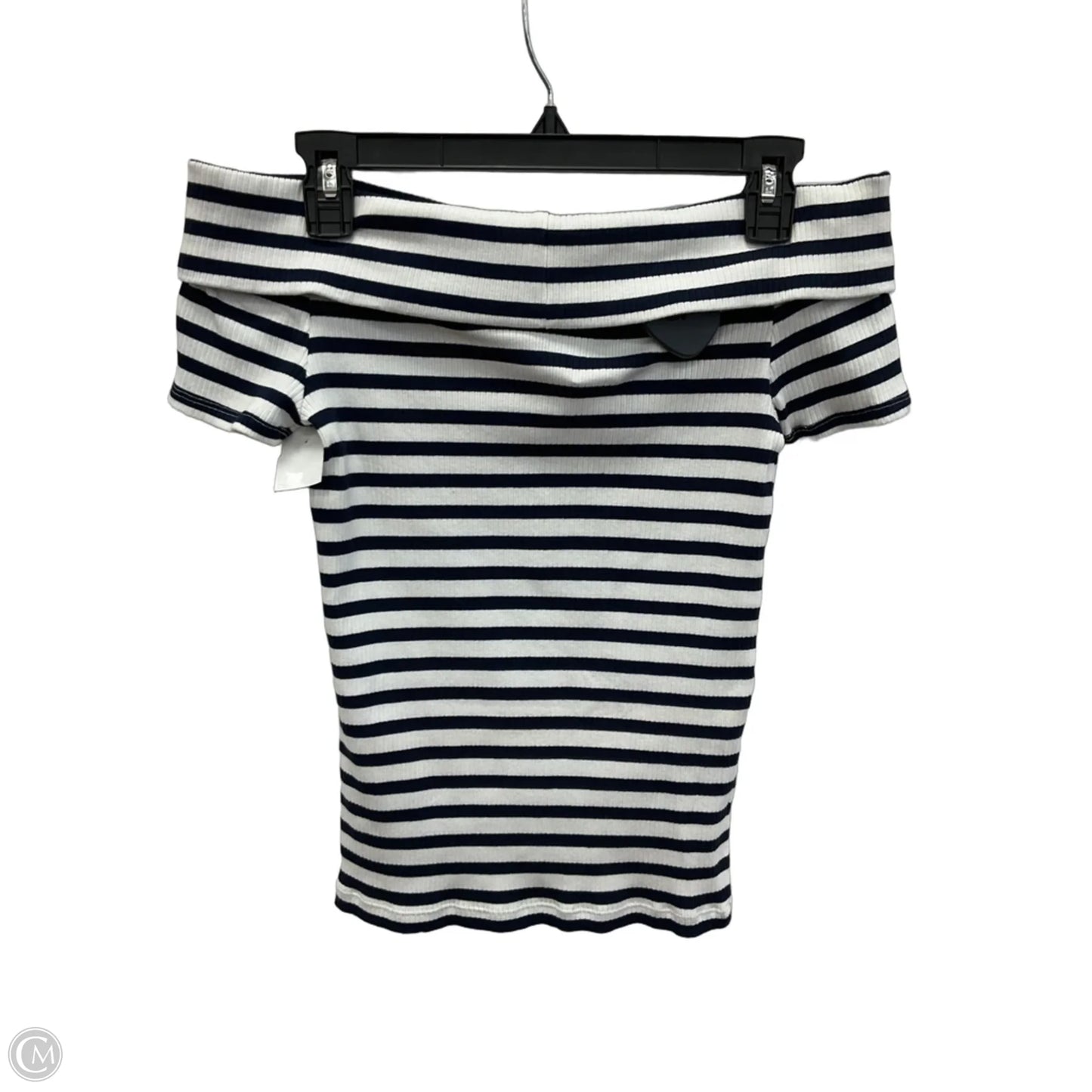 Top Short Sleeve By Loft In Striped Pattern, Size: M