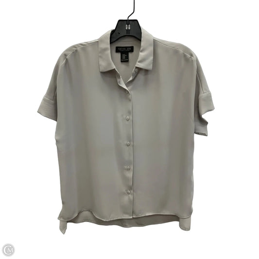 Blouse Short Sleeve By Rachel Zoe In Grey, Size: S