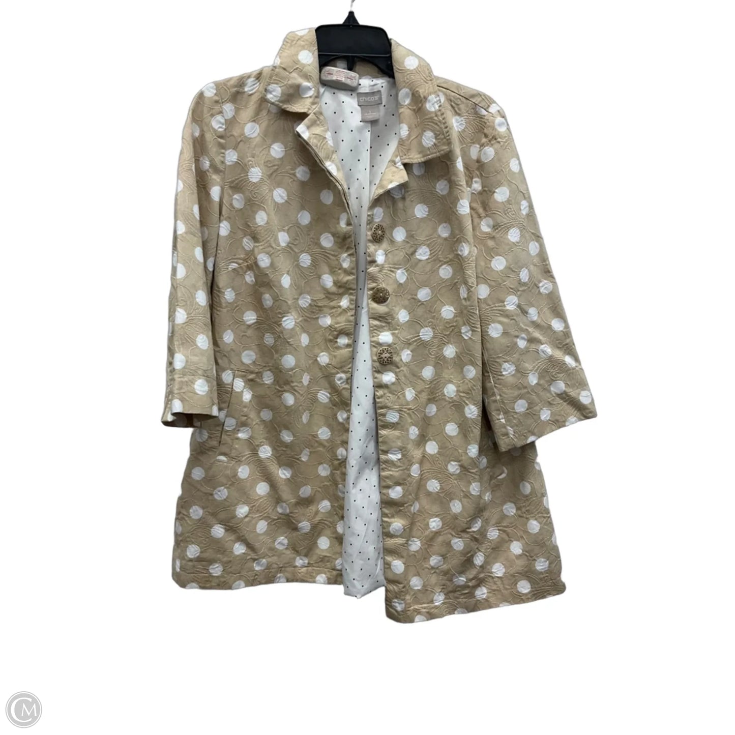 Blazer By Chicos In Polkadot Pattern, Size: M