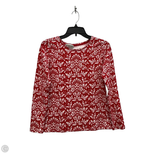 Top Long Sleeve By Talbots In Red, Size: Sp