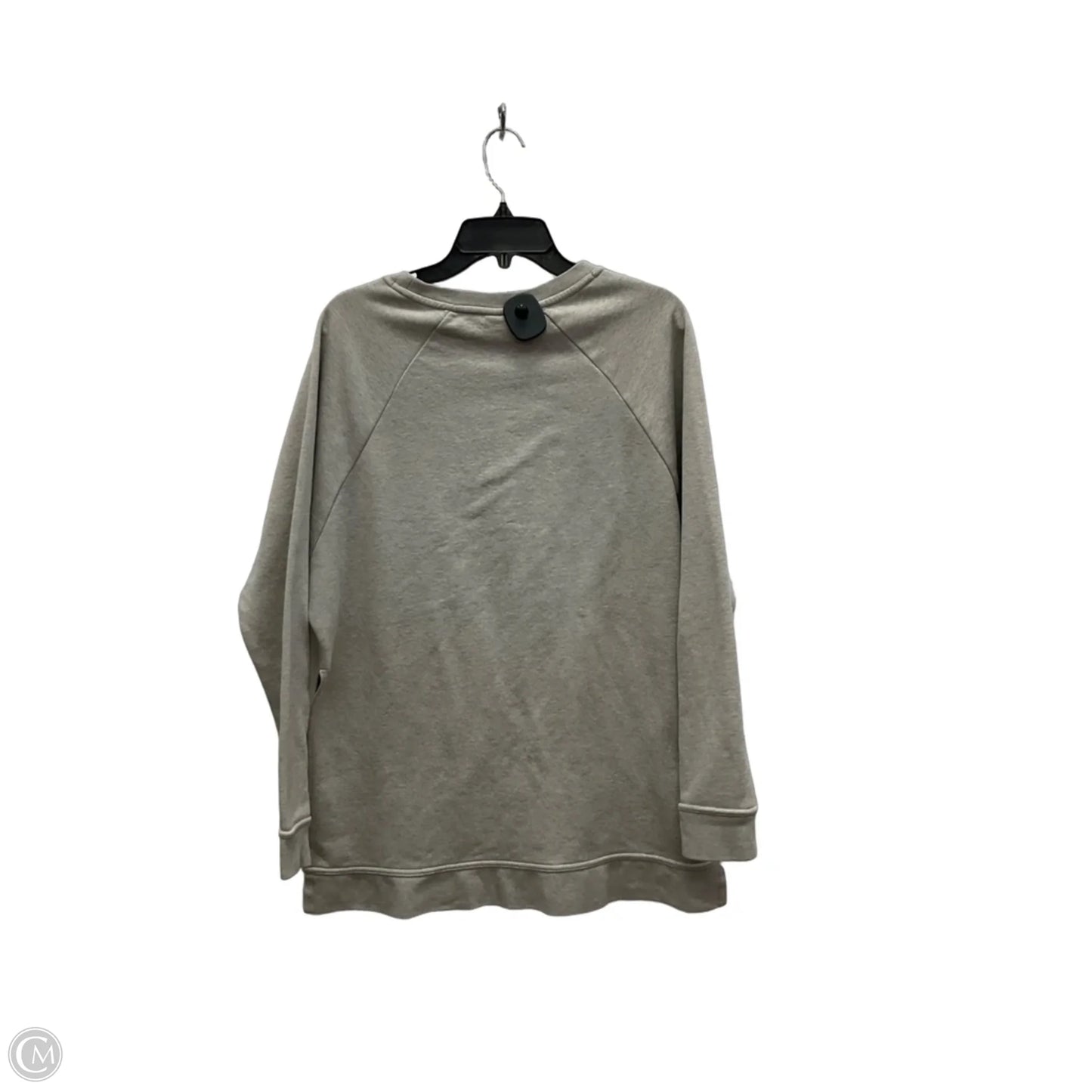 Athletic Top Long Sleeve Crewneck By Nike In Grey, Size: M