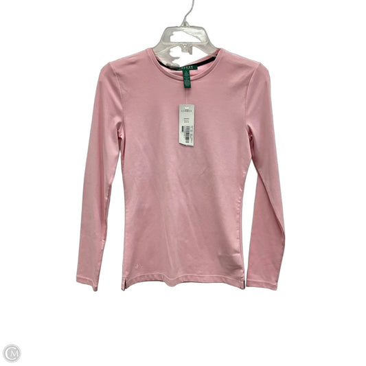 Top Long Sleeve Basic By Lauren By Ralph Lauren In Pink, Size: S