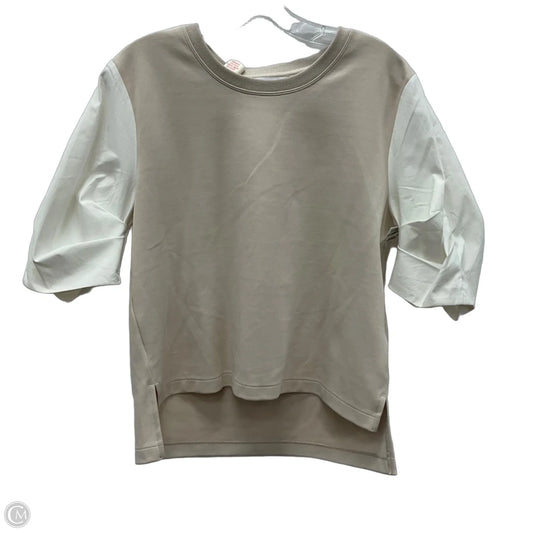 Athletic Top Short Sleeve By Athleta In Tan, Size: Xs
