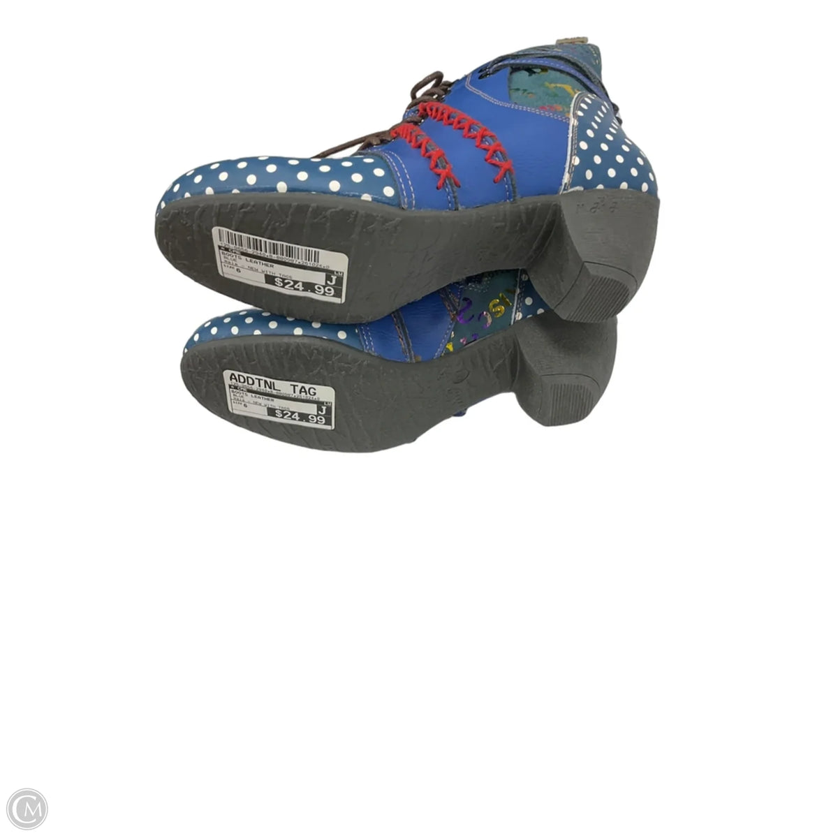 Boots Leather By Cme In Blue, Size: 6