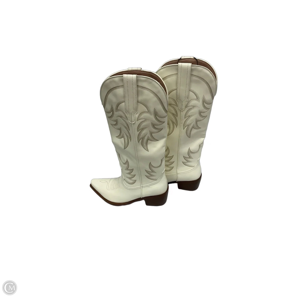 Boots Mid-calf Heels By Cmf In White, Size: 7
