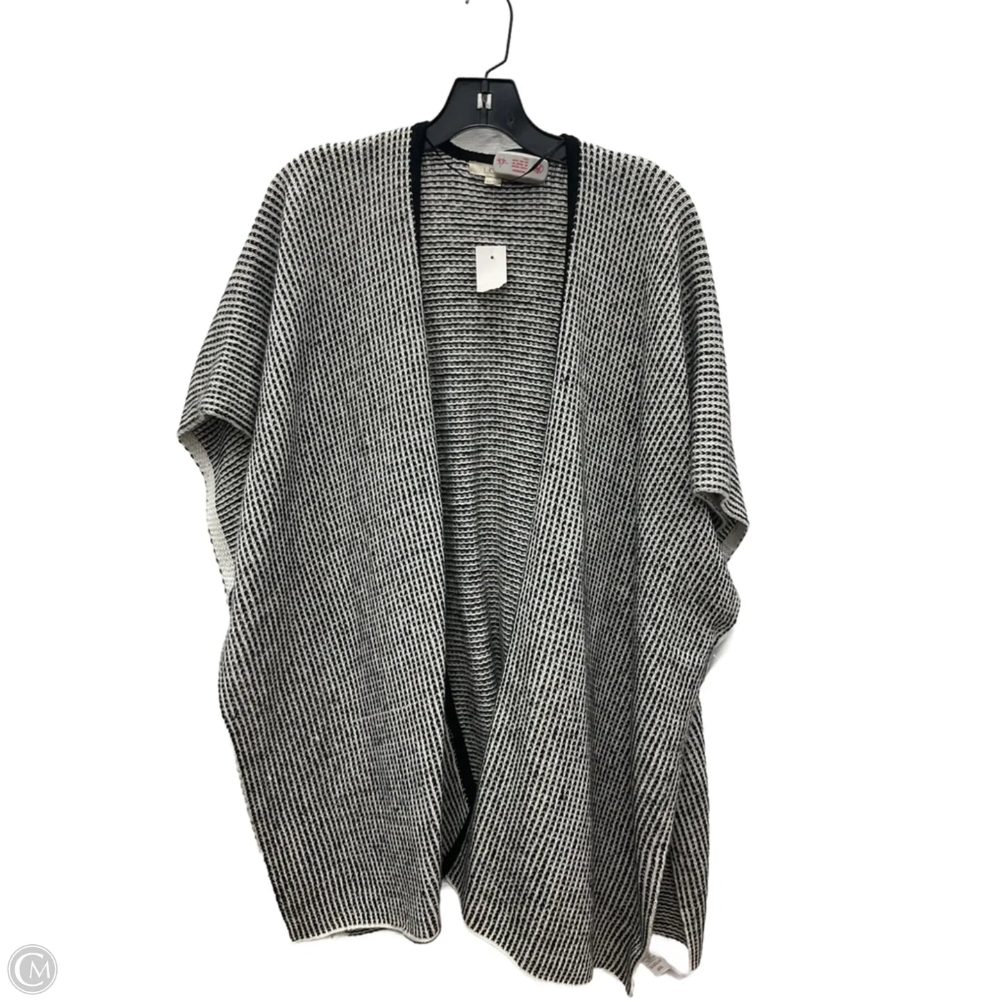 Poncho By Loft In Striped Pattern, Size: S