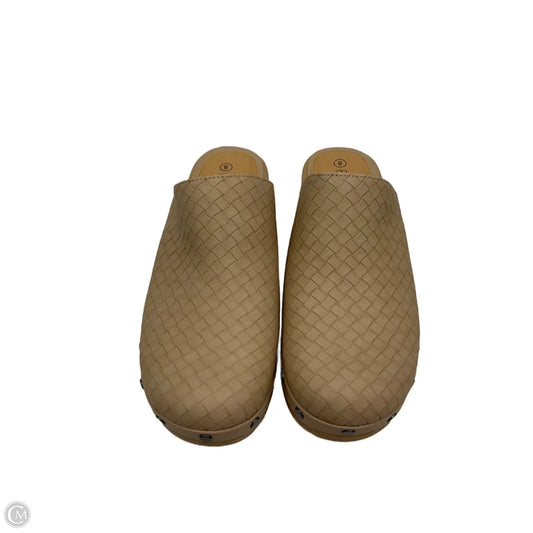 Sandals Heels Block By Falls Creek In Tan, Size: 8