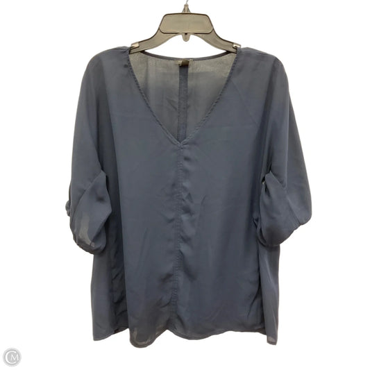 Top Short Sleeve By Ann Taylor In Blue, Size: Xl
