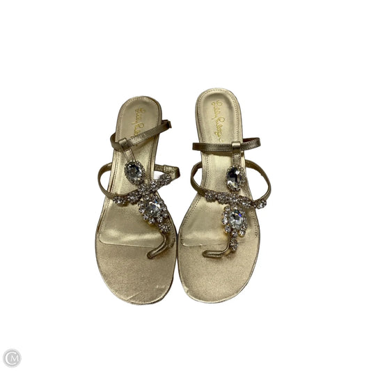 Sandals Designer By Lilly Pulitzer In Tan, Size: 10