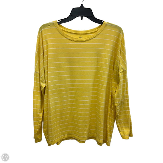 Top Long Sleeve By Banana Republic In Yellow, Size: Xl
