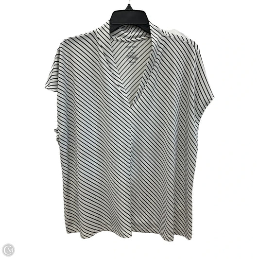 Top Sleeveless By Nine West In Black & White, Size: Xl