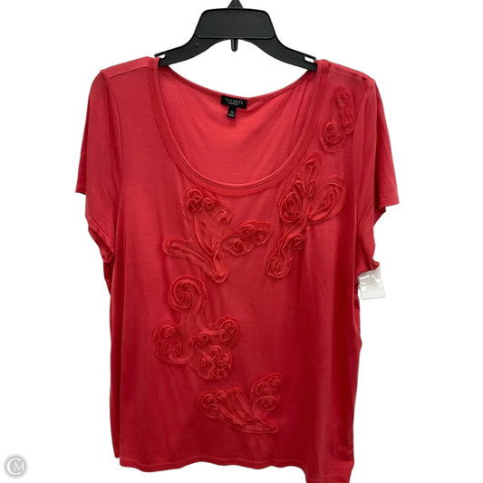 Top Short Sleeve By Talbots In Red, Size: Xl