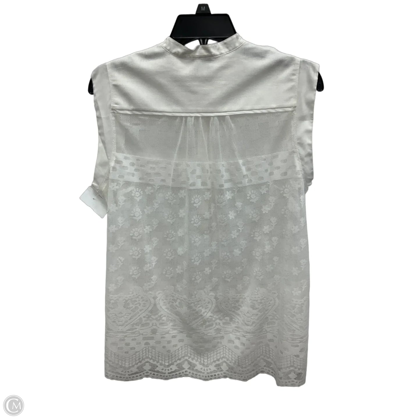 Top Sleeveless By Cabi In White, Size: M