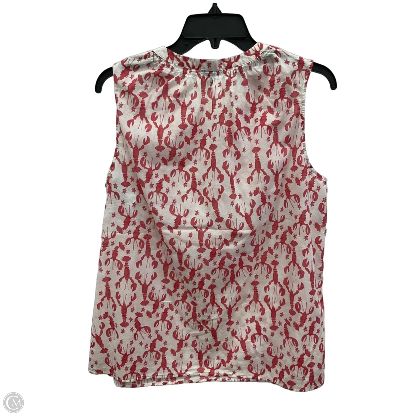 Top Sleeveless By Talbots In White, Size: L