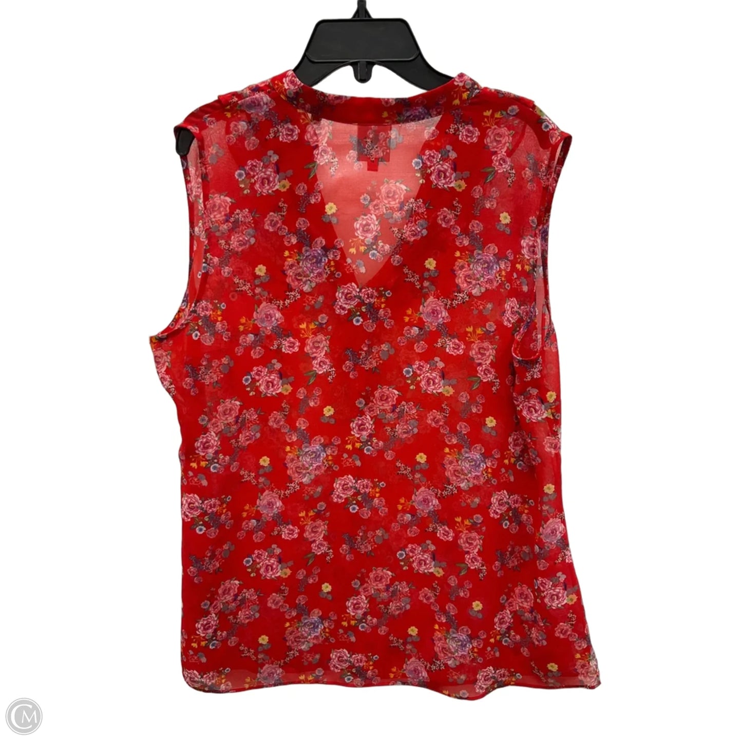 Top Sleeveless By Cabi In Red, Size: M