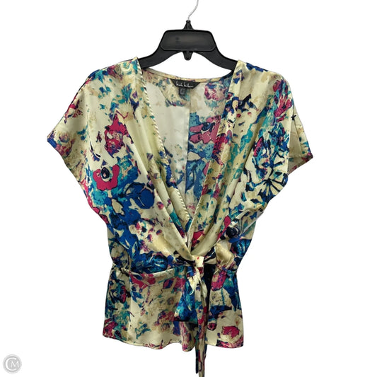 Top Short Sleeve By Nicole Miller In Multi-colored, Size: M