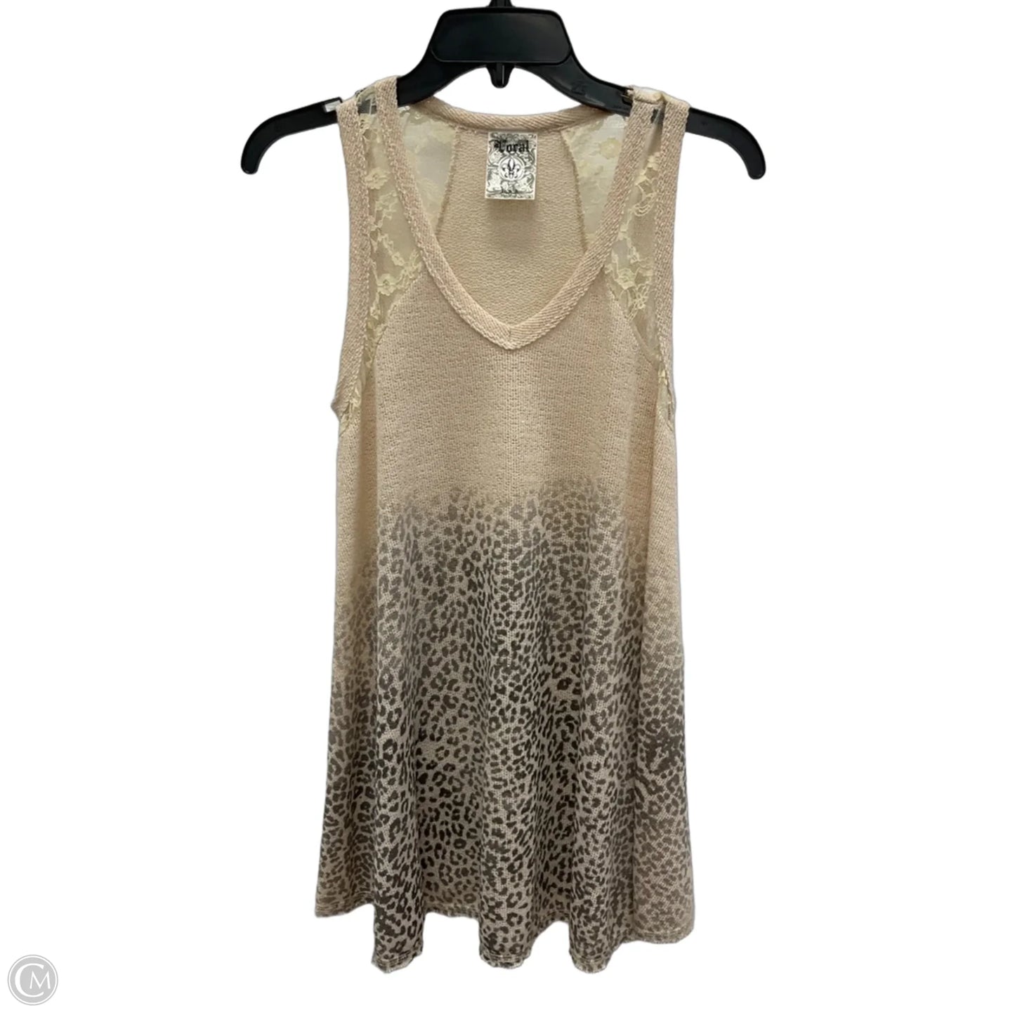 Top Sleeveless By Vocal In Tan, Size: S