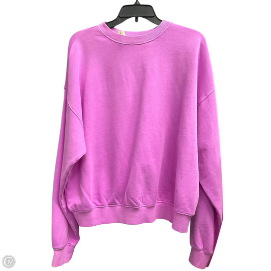 Top Long Sleeve By Good American In Pink, Size: L