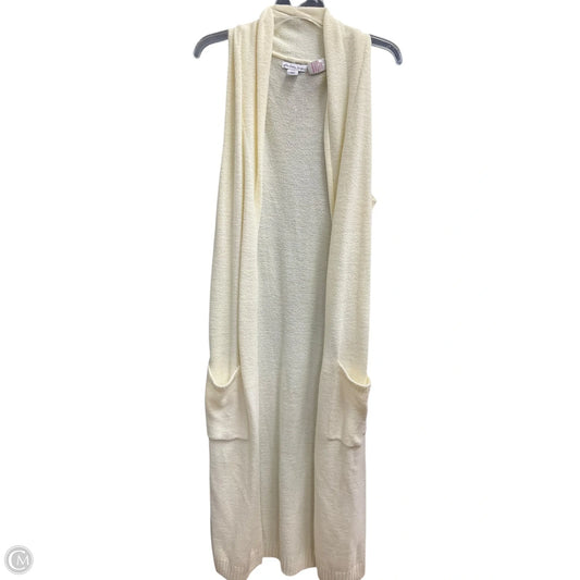 Vest Sweater By Clothes Mentor In Cream, Size: S