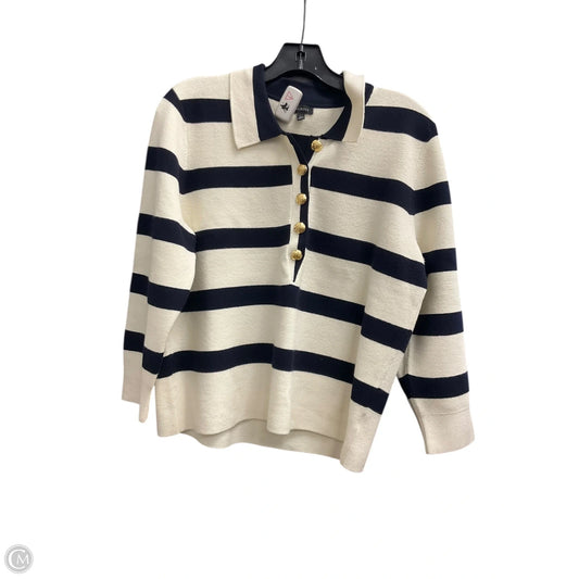 Top Long Sleeve By Talbots In Striped Pattern, Size: L