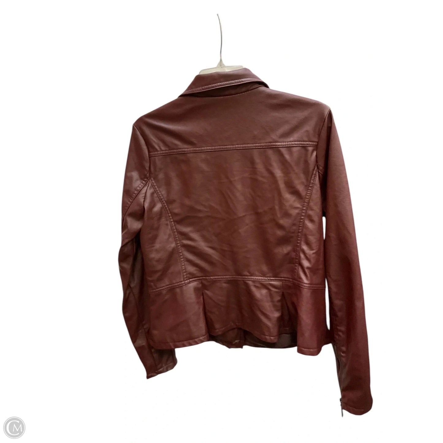 Jacket Moto By Jou Jou In Maroon, Size: L