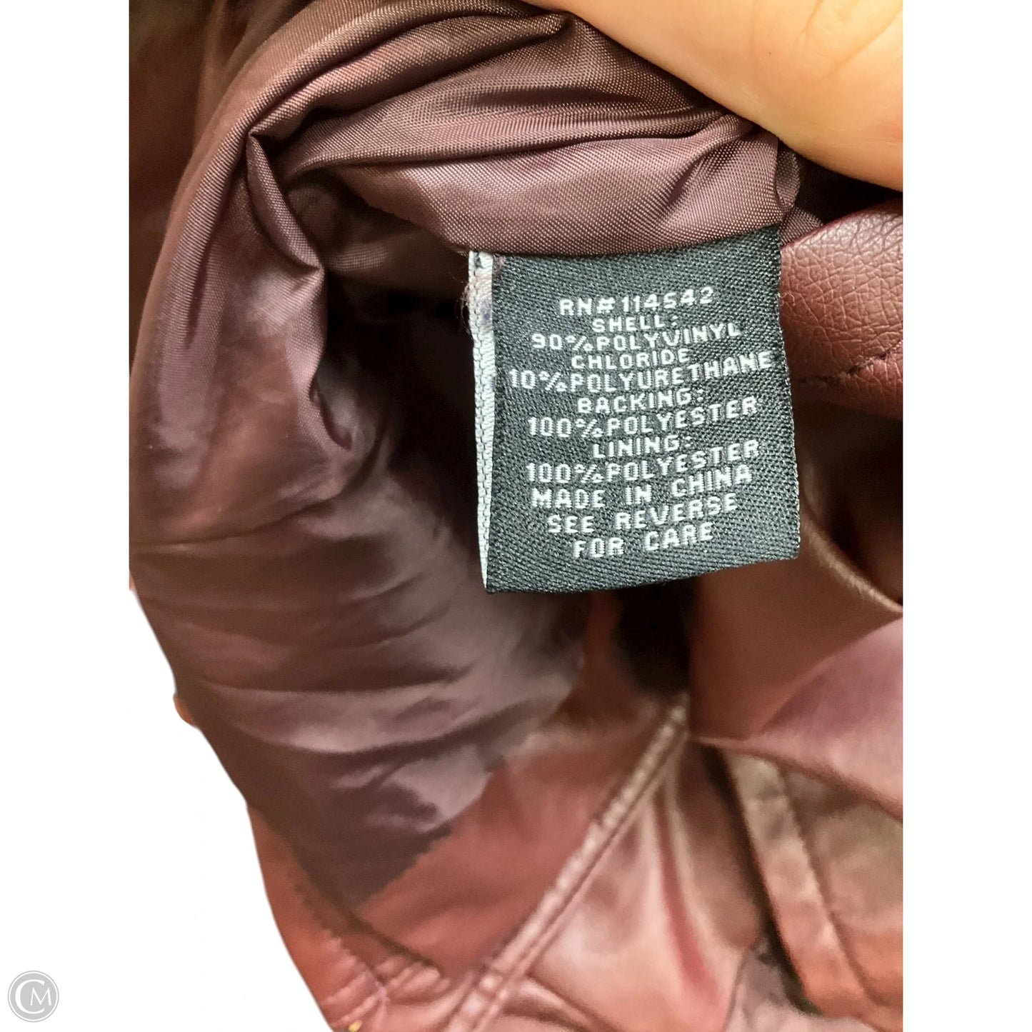 Jacket Moto By Jou Jou In Maroon, Size: L