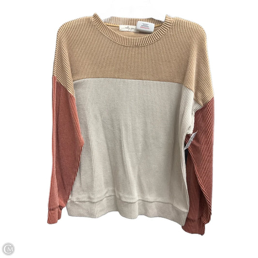 Top Long Sleeve By Clothes Mentor In Tan, Size: M