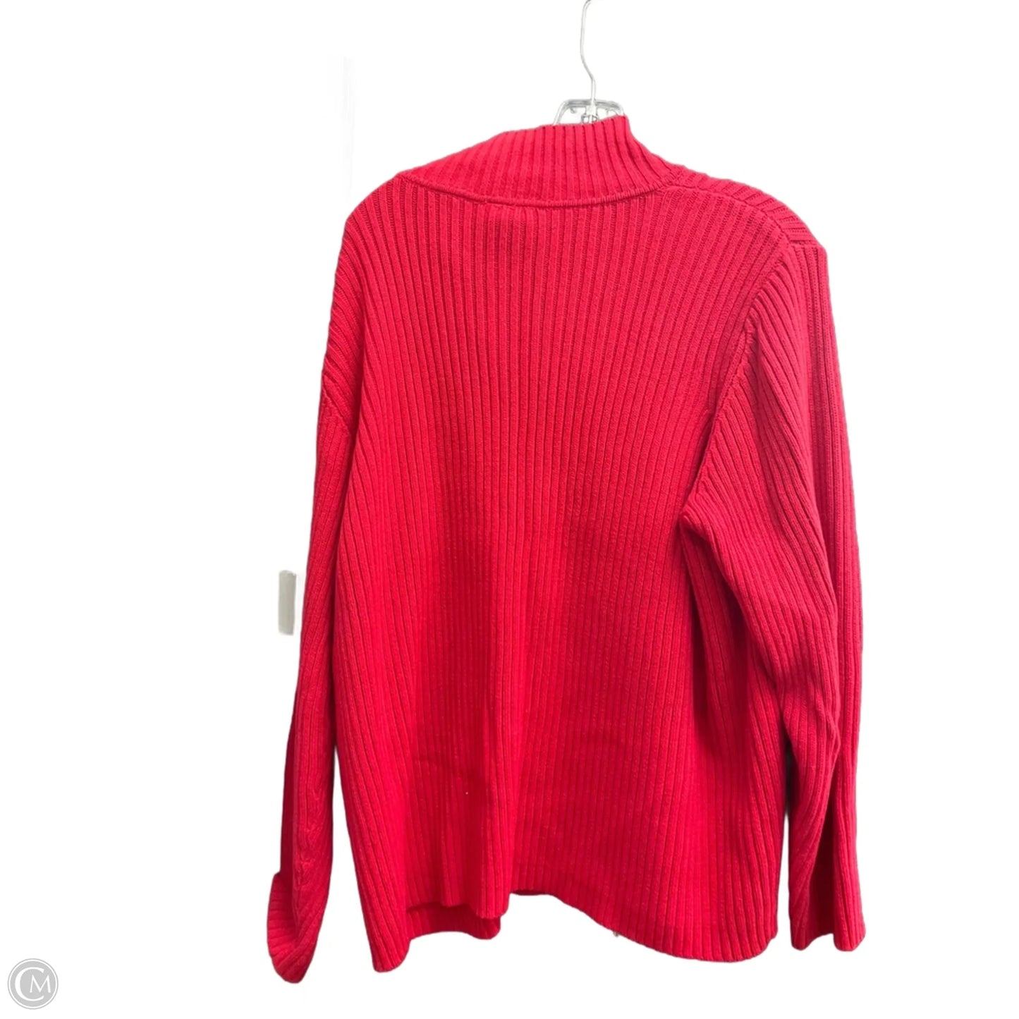 Cardigan By Villager By Liz Claiborne In Red, Size: L
