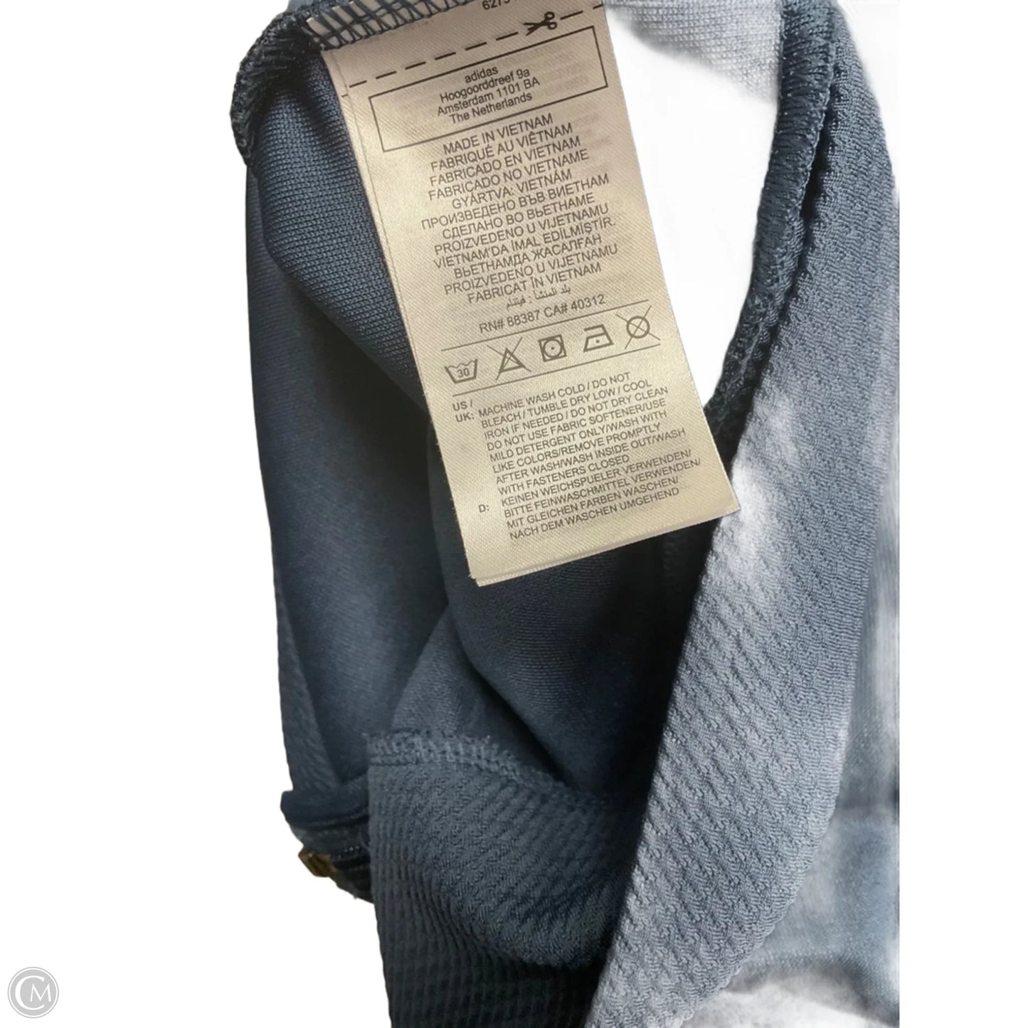 Athletic Jacket By Adidas In Blue, Size: M