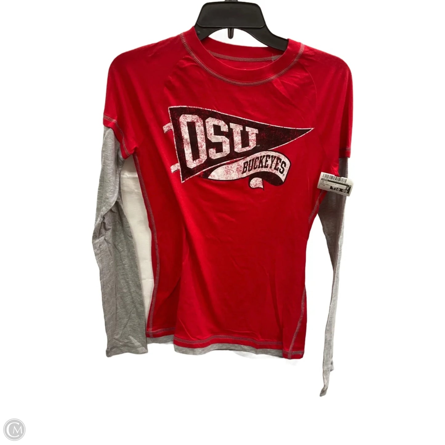 Top Long Sleeve By Soffe In Red, Size: M