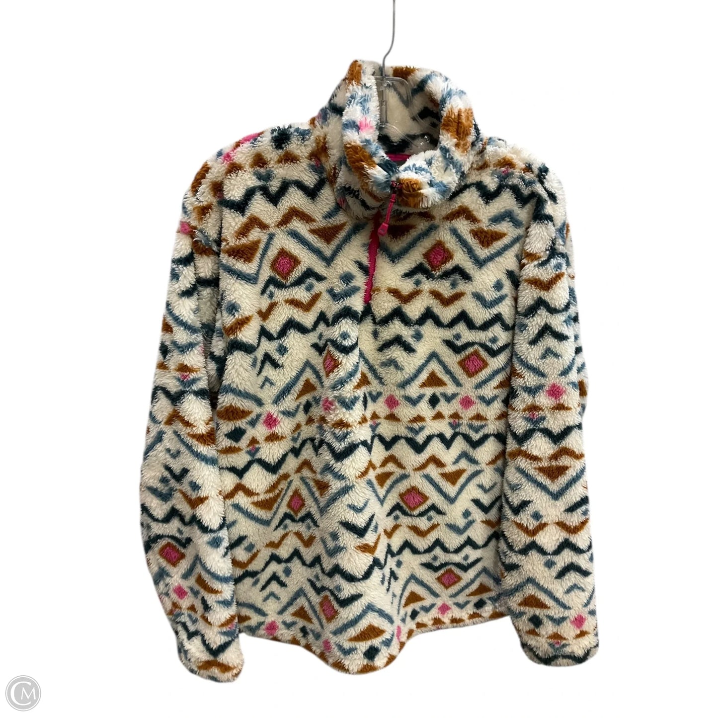 Jacket Fleece By Eddie Bauer In Multi-colored, Size: M