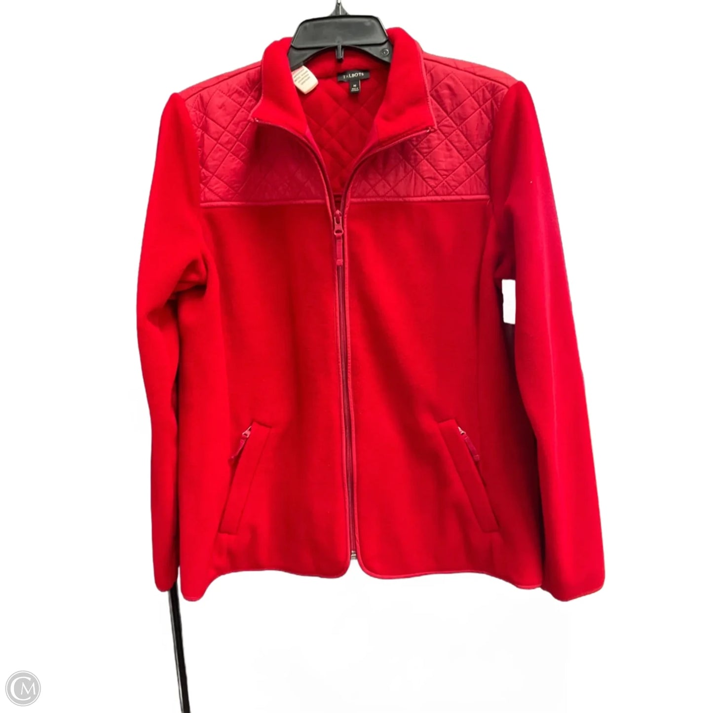 Jacket Fleece By Talbots In Red, Size: M