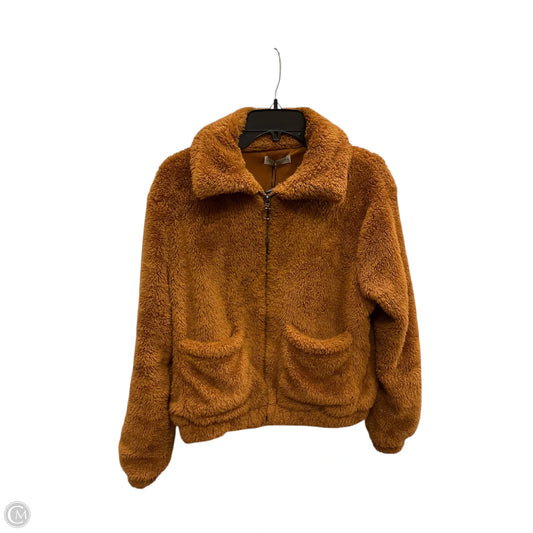 Jacket Faux Fur & Sherpa By Paper Crane In Orange, Size: Sp
